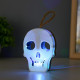 Фигурка световая RISALUX «Череп», LED-ночник, 1 Вт, RGB, от батареек LR1130, бело-чёрный, 9.5×4×5 см