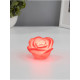 Фигурка световая RISALUX «Роза», LED-ночник, 2 Вт, LR44, красный, 6.6×6.6×4 см