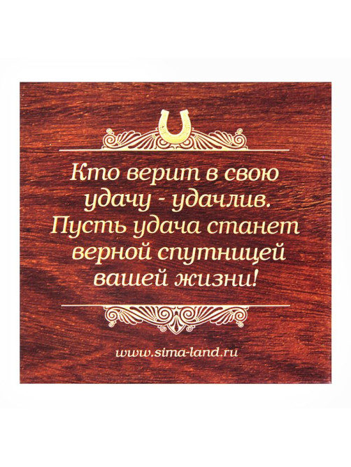 Подкова металл «Здоровья, счастья и добра», 7×7 см