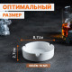Пепельница Magistro «Бланш», d=8.7 см, фарфор, белая