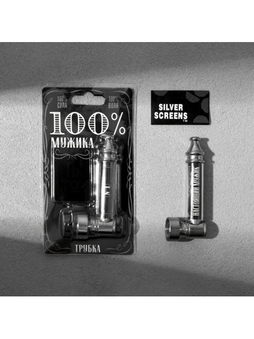 Трубка курительная «Трубка 100% мужика», 12×6.5 см
