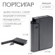 Портсигар на 8 сигарет «Классика», с толкателем для сигарет, 9.7×6.9×2 см, серый