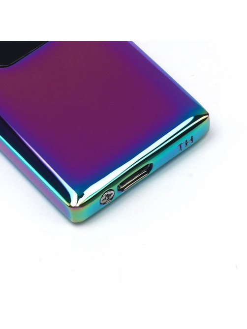 Зажигалка электронная «Люкс», спираль, USB, 7×3.5×0.5 см, хамелеон