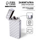 Зажигалка электронная, дуговая, USB, 3.5×7 см, серебристый узор