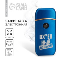 Зажигалка электронная «Занят», 7.2×3.3 см