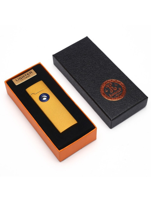 Зажигалка электронная, USB, спираль, 2.5×8 см, золото