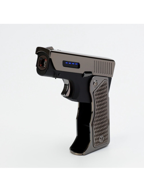 Зажигалка электронная «Пистолет», дуговая, индикатор заряда, USB, 8.3×4.1×1.8 см