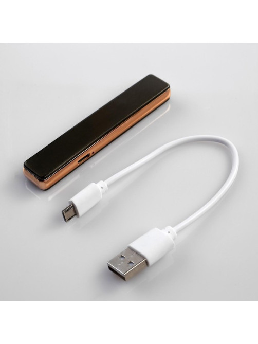 Зажигалка электронная, usb, спираль, 9×1.5 см, чёрная