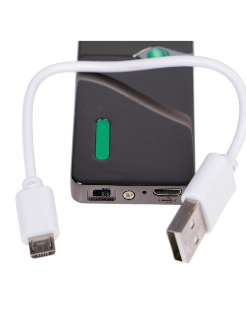 Зажигалка электронная, с индикатором, спираль, стальная, USB, 7.5×12×3 см