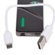 Зажигалка электронная, с индикатором, спираль, стальная, USB, 7.5×12×3 см