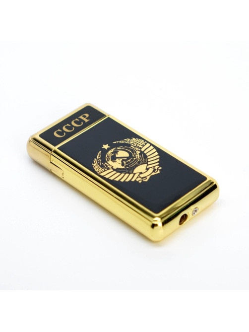 Зажигалка газовая «СССР», металлическая, пьезо, 6.7×3.4×1 см