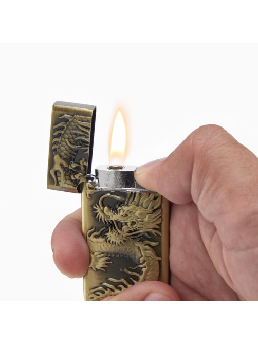 Зажигалка газовая «Дракон», пьезо, 1.1×3.5×6.4 см