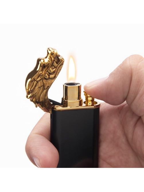 Зажигалка газовая «Дракон», пьезо, 1×3×7.4 см