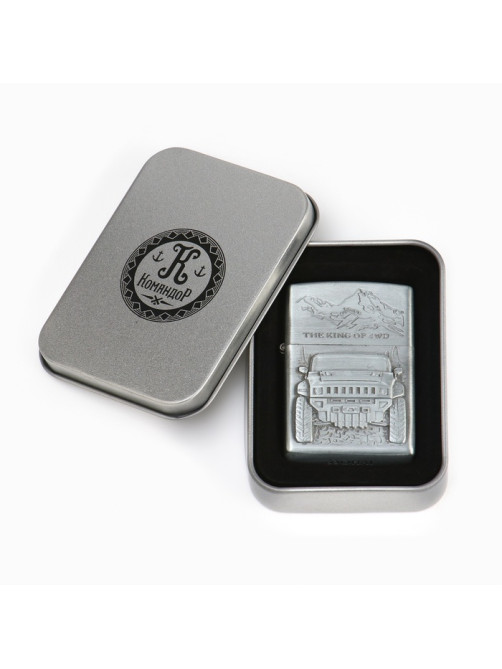 Зажигалка бензиновая «Джип», металл, 5.5×3.5 см