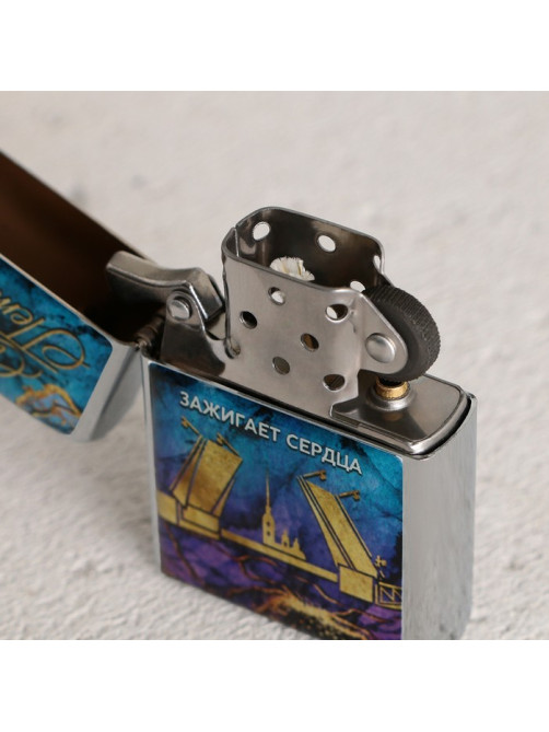 Зажигалка бензиновая «Санкт-Петербург», 5.5×3.5 см