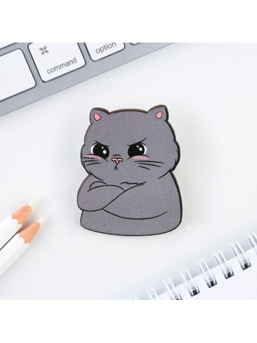 Значок деревянный «Котик», 3.2×4 см