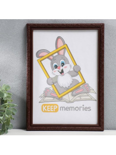 Фоторамка для фото 21×30 см Keep memories, Thea, пластик, орех, (пластиковый экран)