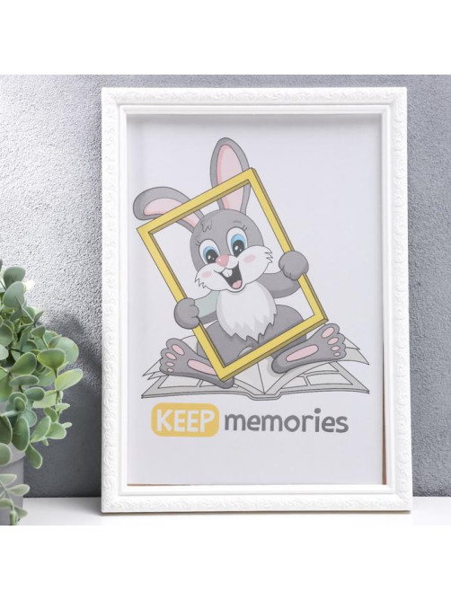 Фоторамка для фото 21×30 см Keep memories, Thea, белый, (пластиковый экран)