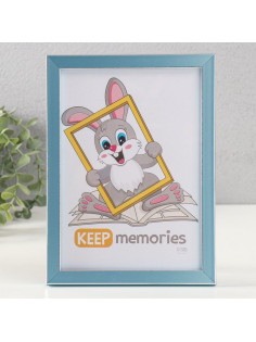Фоторамка для фото 15×21 см Keep memories «Акварель», пластик, голубой, (пластиковый экран)