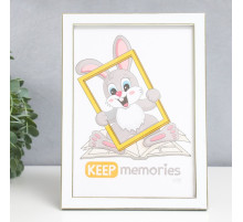 Фоторамка для фото 15×21 см Keep memories «Акварель», пластик, белый, (пластиковый экран)
