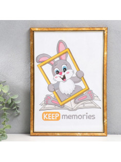 Фоторамка для фото 21×30 см Keep memories, Asta, пластик под золото