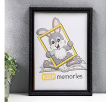 Фоторамка для фото 21×30 см Keep memories, Thea, пластик, чёрный, (пластиковый экран)