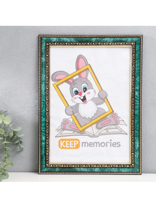 Фоторамка для фото 21×30 см Keep memories, Maya, пластик, малахит