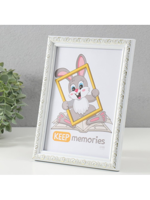 Фоторамка для фото 15×21 см Keep memories «Винтаж», пластик, белый, (пластиковый экран)