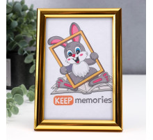 Фоторамка для фото 10×15 см Keep memories, Emma, пластик, золото