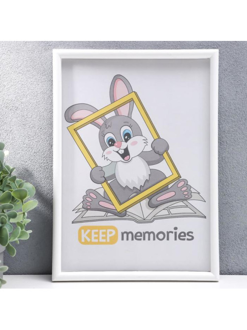 Фоторамка для фото 21×30 см Keep memories, Violet, белый, (пластиковый экран)