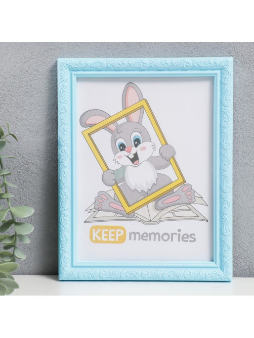 Фоторамка для фото 15×21 см Keep memories, Thea, пластик, голубой, (пластиковый экран)