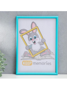 Фоторамка для фото 21×30 см Keep memories, Violet, пластик, бирюзовый, (пластиковый экран)