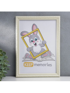 Фоторамка для фото 21×30 см Keep memories, Thea, пластик, слоновая кость