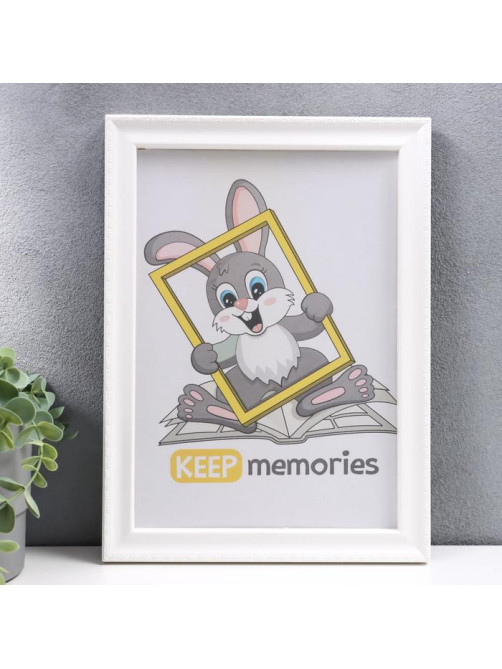 Фоторамка для фото 21×30 см Keep memories, Zoey, пластик, белый