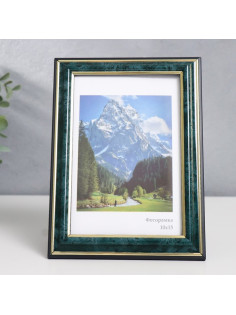Фоторамка для фото 10×15 см Keep memories «Офис», пластик под малахит, (пластиковый экран)
