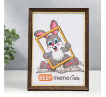 Фоторамка для фото 15×21 см Keep memories, Asta, пластик, коричневый с золотом