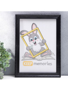 Фоторамка для фото 21×30 см Keep memories, Zoey, чёрный, (пластиковый экран)