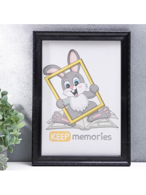 Фоторамка для фото 21×30 см Keep memories, Zoey, чёрный, (пластиковый экран)