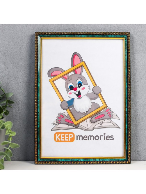 Фоторамка для фото 21×30 см Keep memories, Nora, пластик, малахит