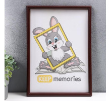 Фоторамка для фото 21×30 см Keep memories, Violet, пластик, орех, (пластиковый экран)