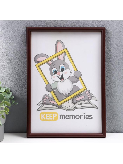 Фоторамка для фото 21×30 см Keep memories, Violet, пластик, орех, (пластиковый экран)