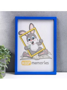 Фоторамка для фото 21×30 см Keep memories, Trinity, пластик, синий (пластиковый экран)