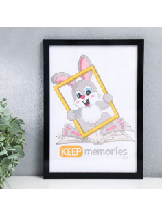 Фоторамка для фото 21×30 см Keep memories «Формат», чёрная, пластик, (пластиковый экран)