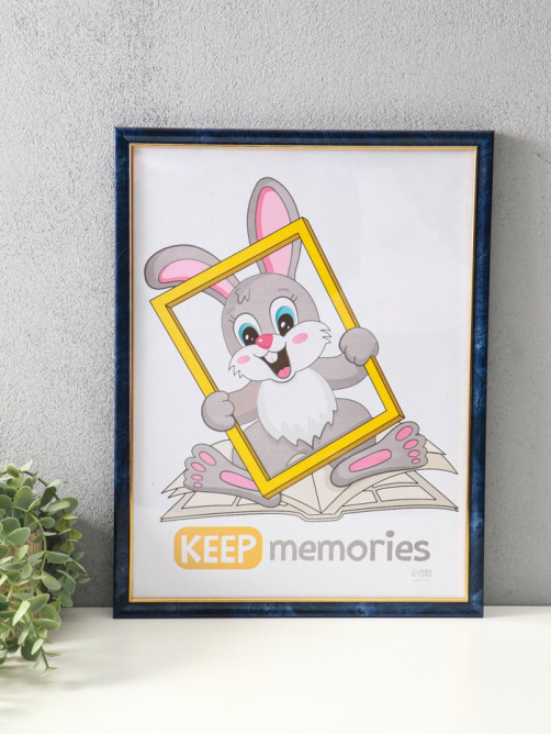 Фоторамка для фото 30×40 см см Keep memories «Офис», пластик, бирюза, (пластиковый экран)