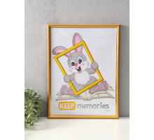 Фоторамка для фото 30×40 см Keep memories «Гамма», пластик, матовое золото, (пластиковый экран)