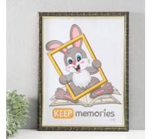 Фоторамка для фото 30×40 см Keep memories «Винтаж», пластик, чёрный с золотом