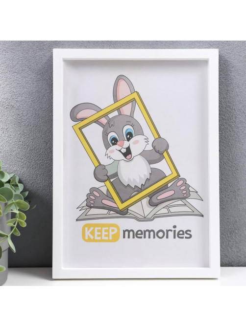 Фоторамка для фото 21×30 см Keep memories, Trinity, белый, (пластиковый экран)