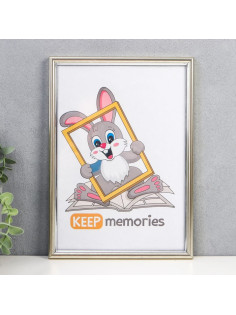 Фоторамка для фото 21×30 см Keep memories, Astrid, пластик под серебро