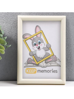 Фоторамка для фото 10×15 см Keep memories, Violet, пластик, слоновая кость