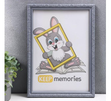 Фоторамка для фото 21×30 см Keep memories, Thea, пластик, серебристый металлик, (пластиковый экран)